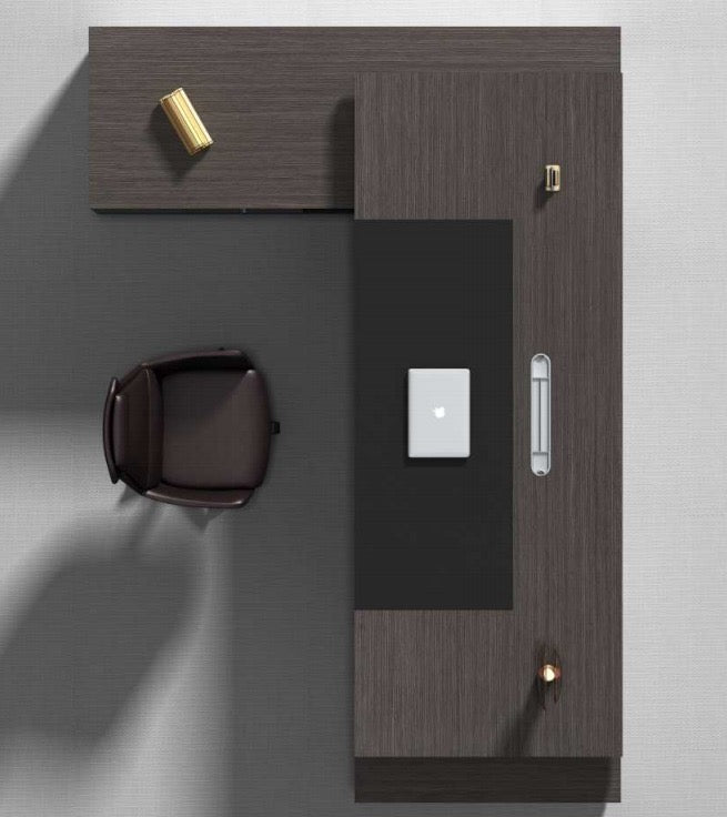 Brown Executive Office Desk - Modern Design with Maximum Functionality