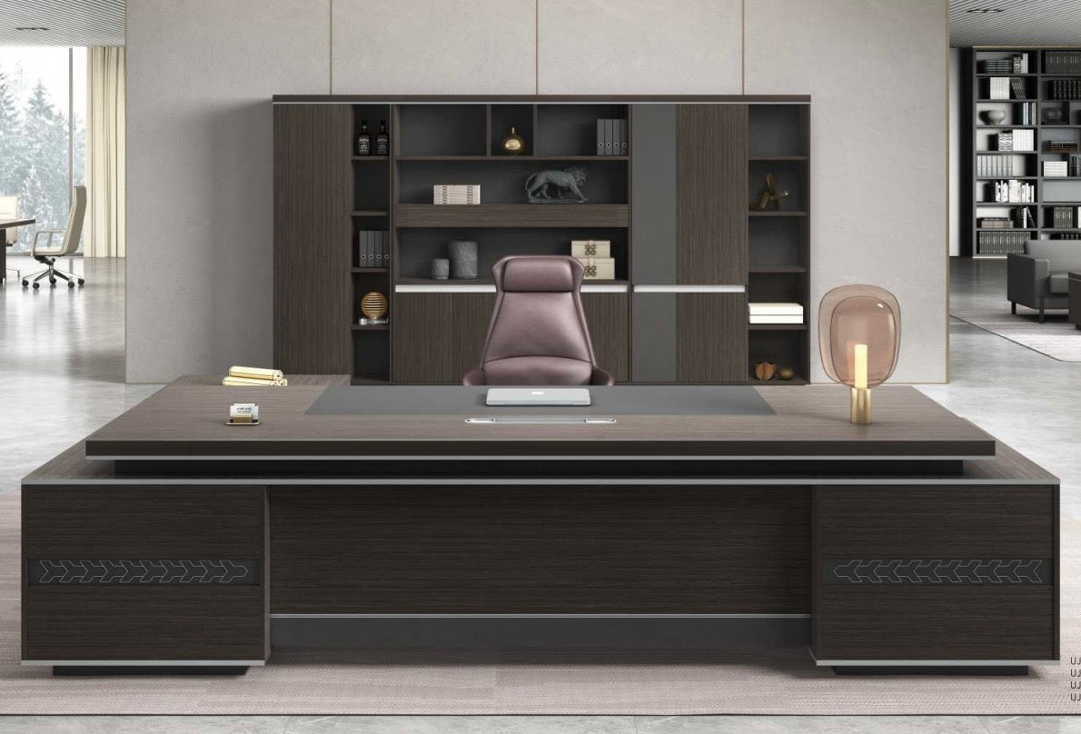 Brown Executive Office Desk - Modern Design with Maximum Functionality