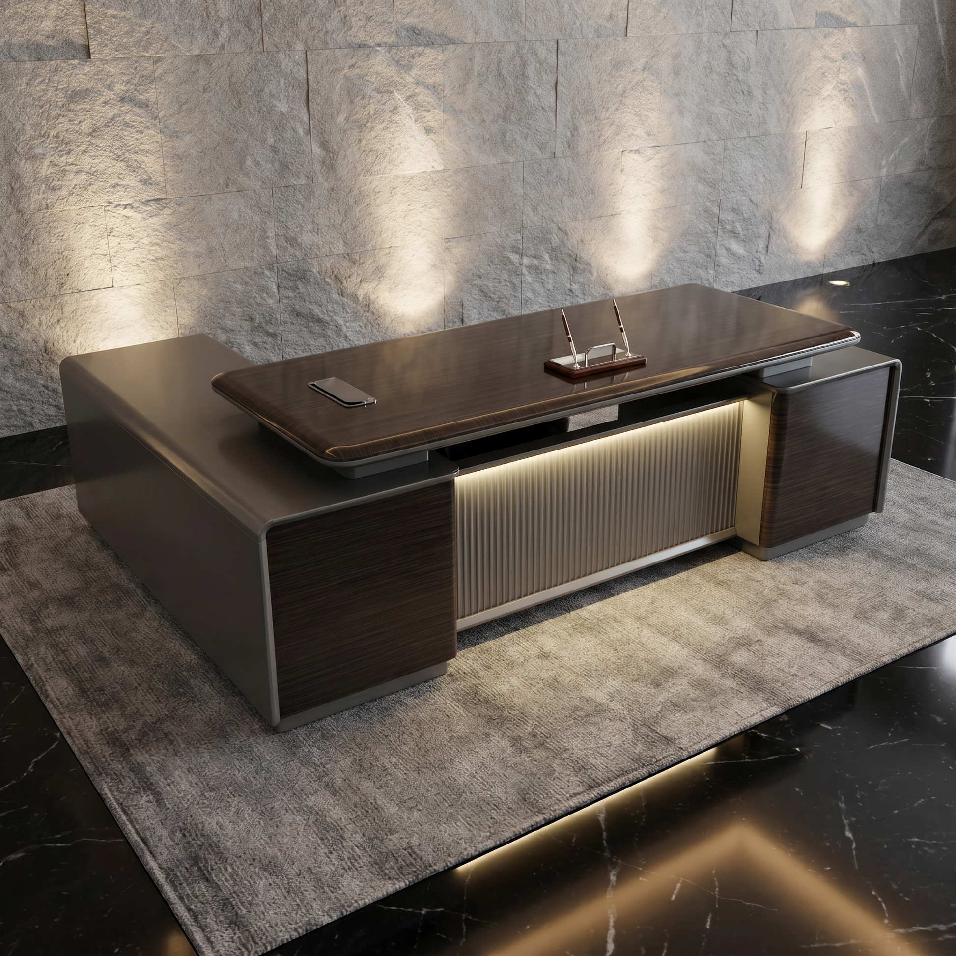 Obsidian Executive Desk
