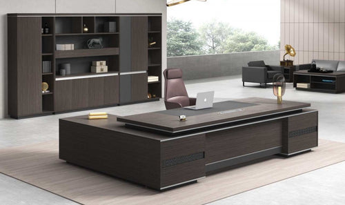 Brown Executive Office Desk - Modern Design with Maximum Functionality