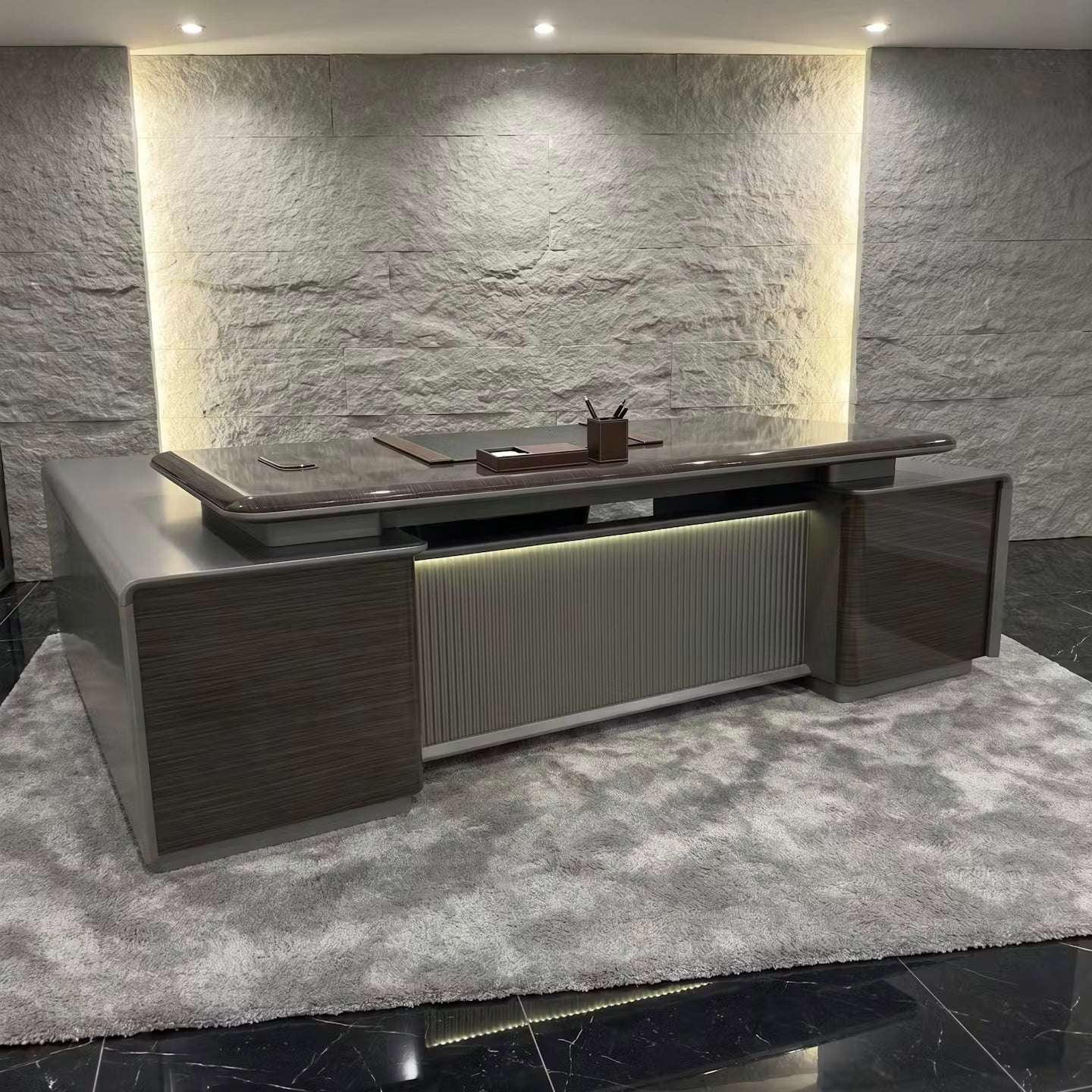 Obsidian Executive Desk